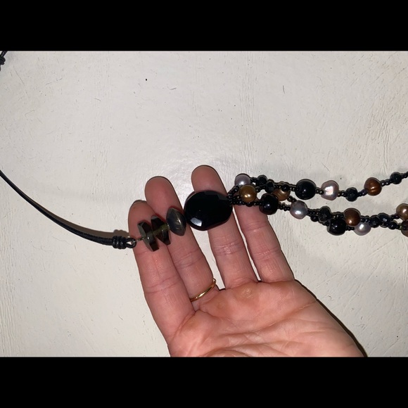 Peyote Bird Necklace 925 Stamped Semi-Precious Stones - Picture 4 of 5